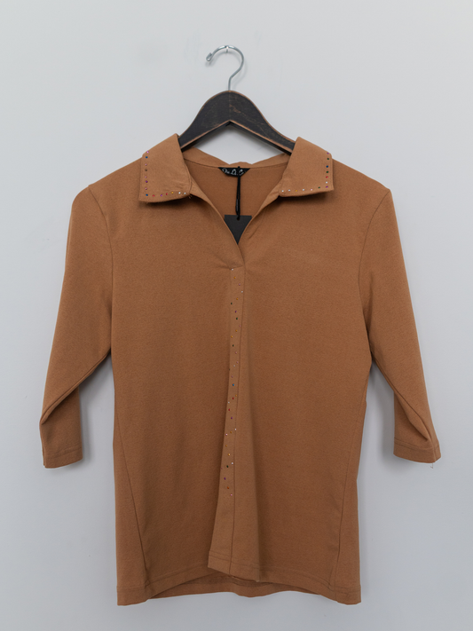 VINTAGE by TUU | Fu Li Lai Embellished Top (S-M)