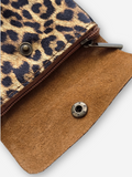 Leather Snap Wallet | Metallic Leopard
