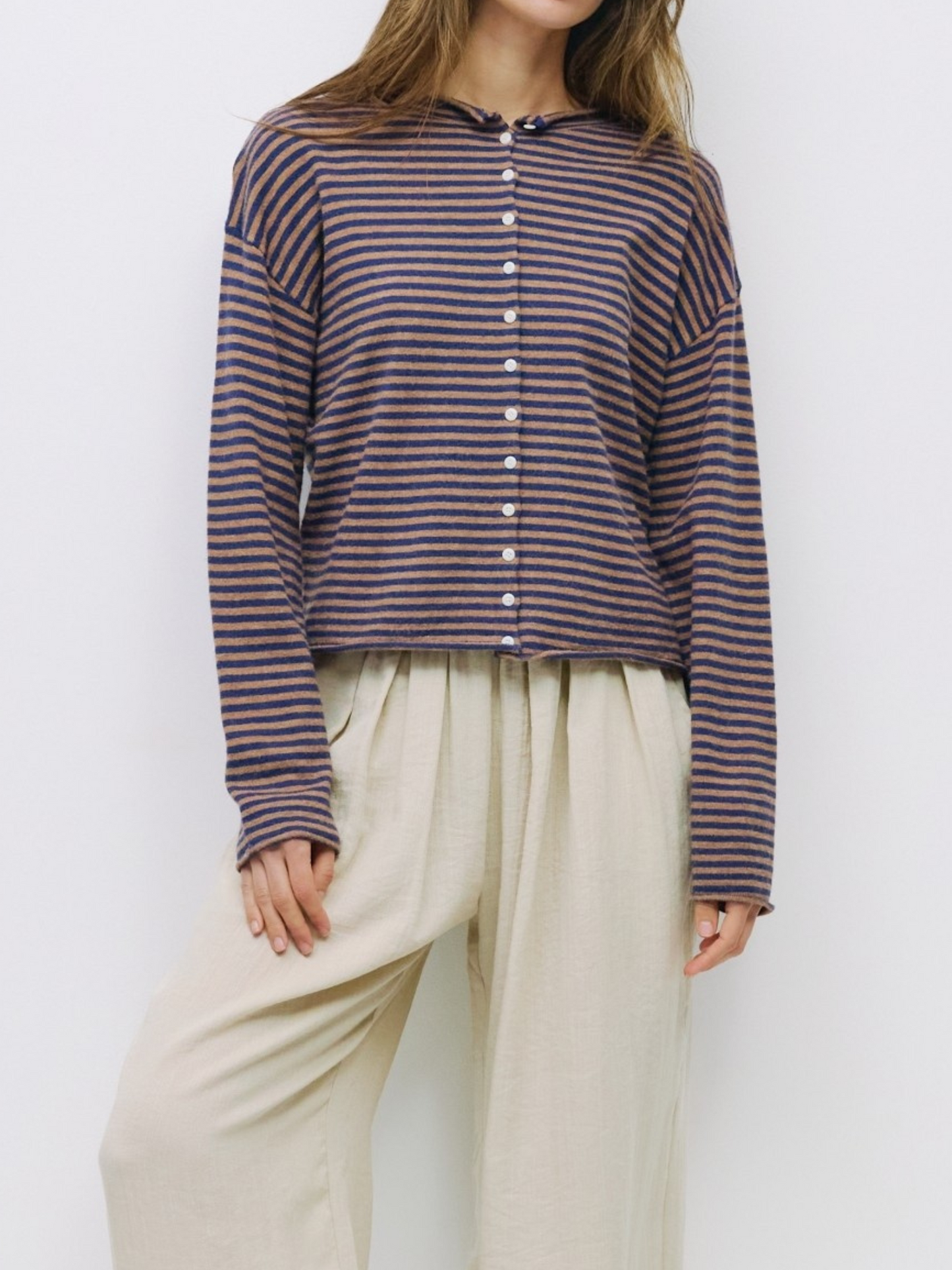 Elisa Cardigan | Brown Navy
