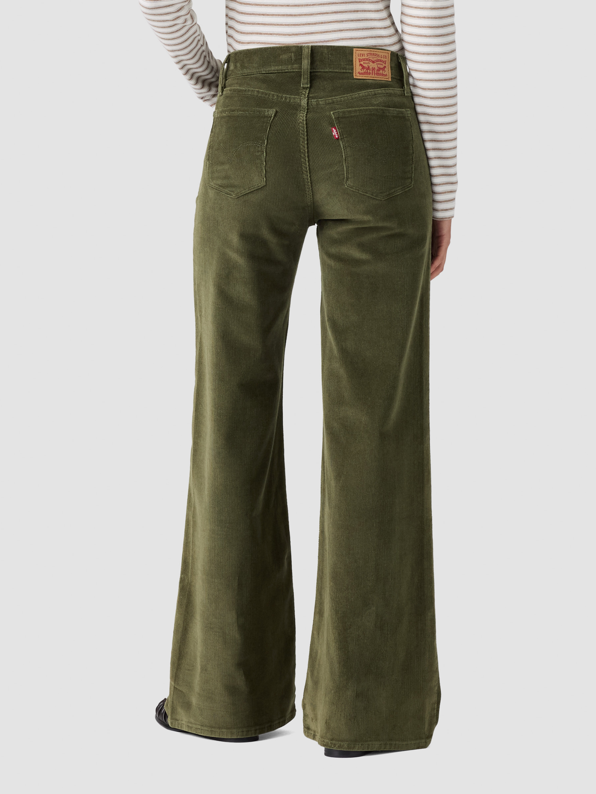 318 Shaping Wide Leg Corduroy | Olive