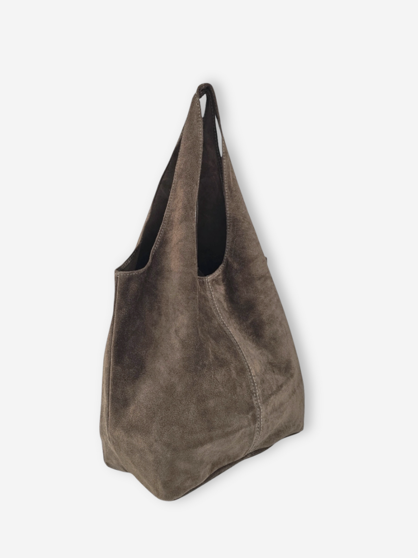Suede Leather Boho Bag | Mushroom