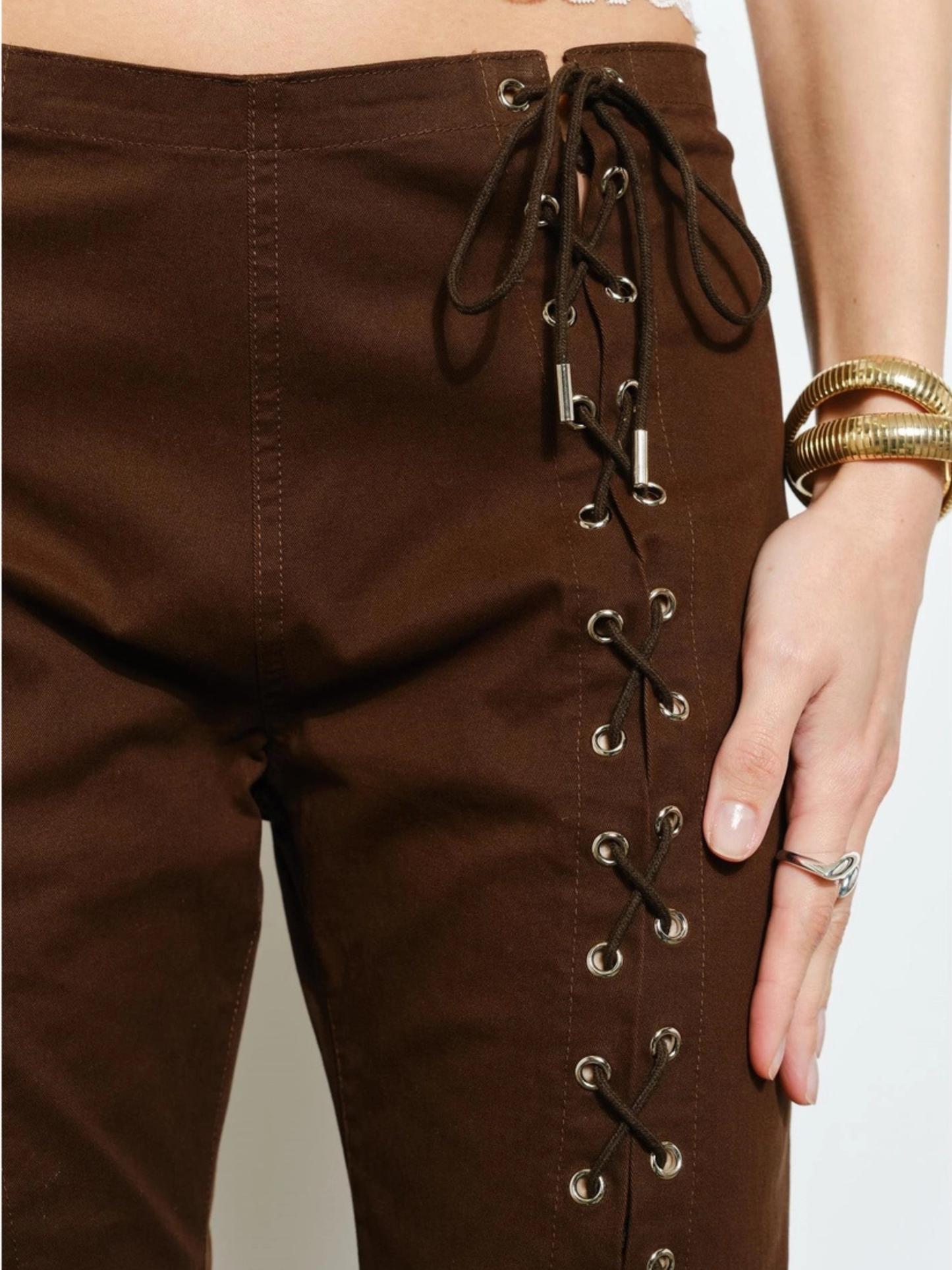 Solace Lace-up Pant Brown