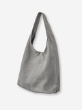 Suede Leather Boho Bag (Single Strap) | Smoke Grey