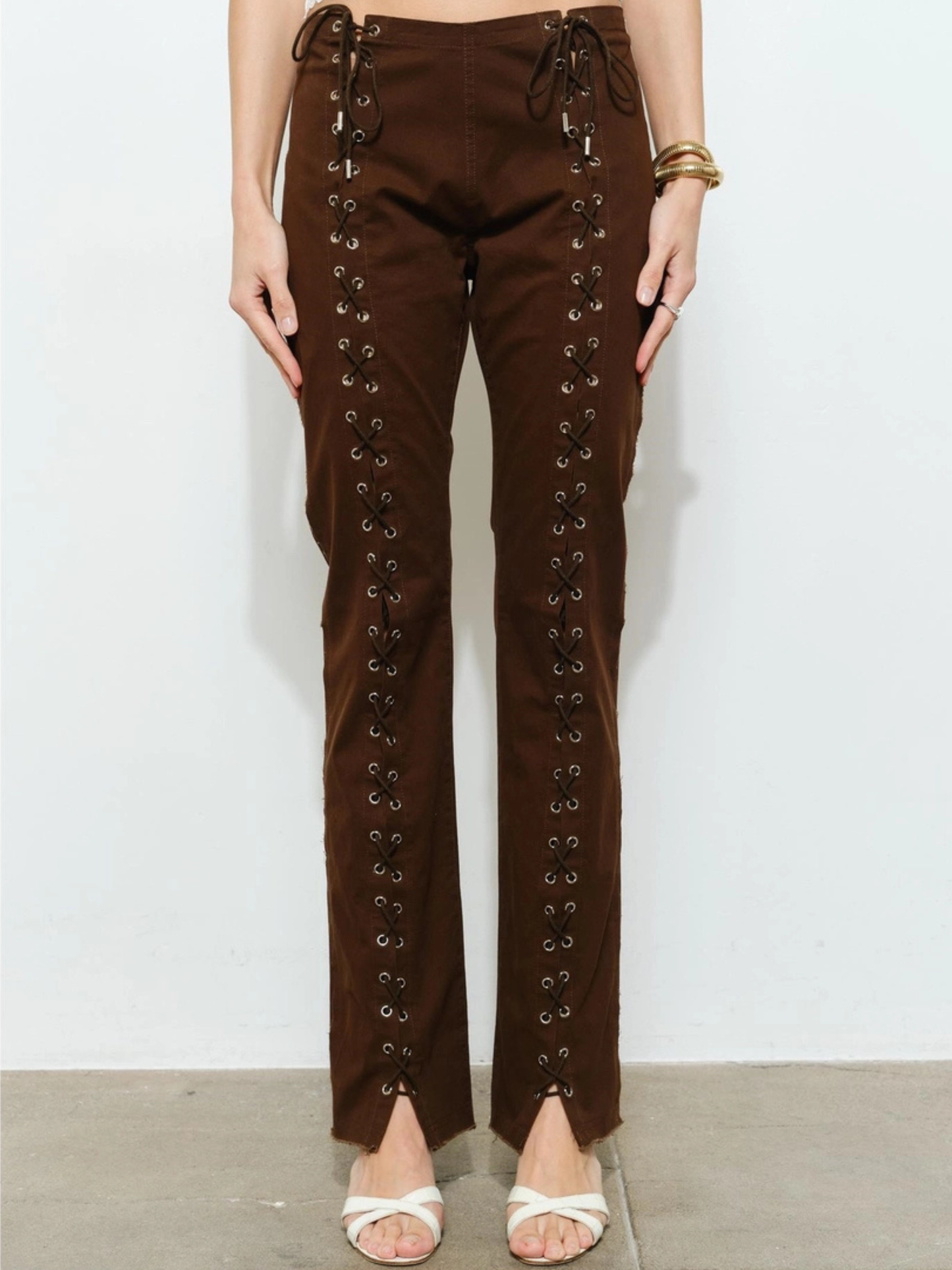 Solace Lace-up Pant Brown