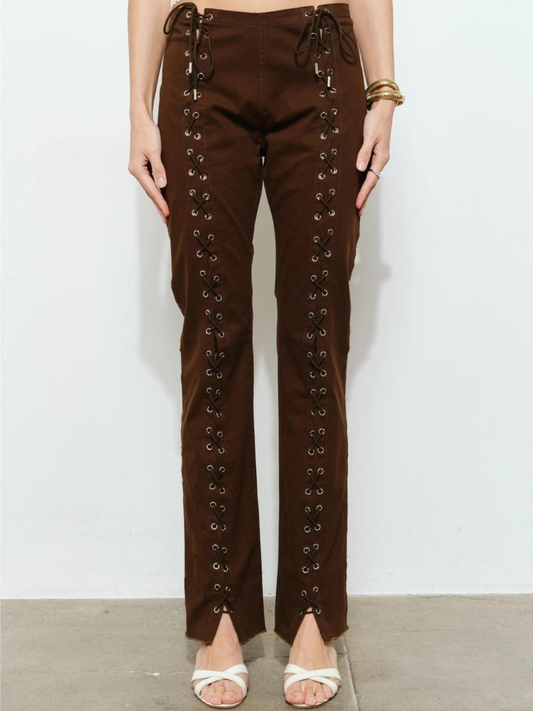 Solace Lace-up Pant Brown