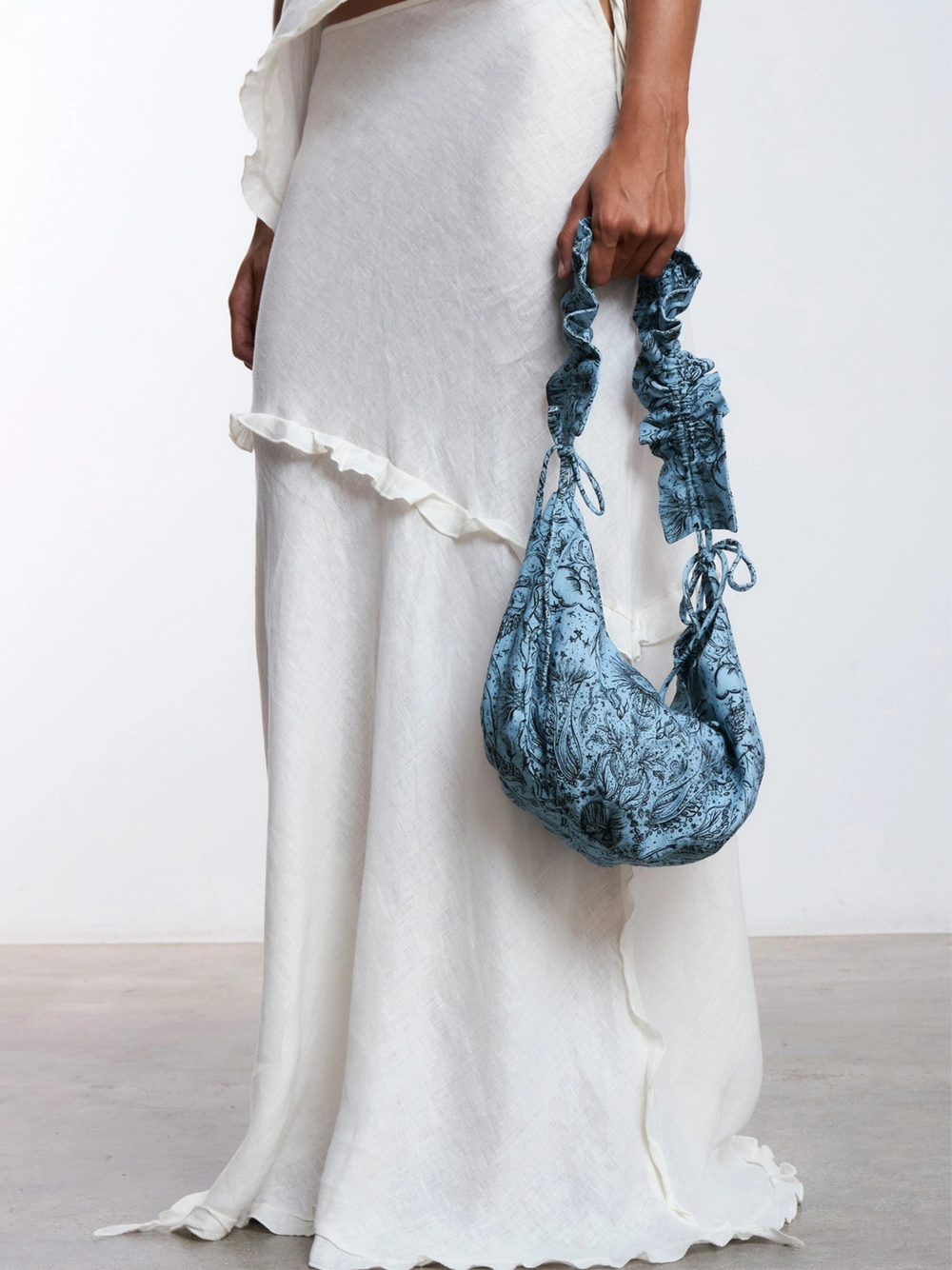 Blue Peony Paisley Bag