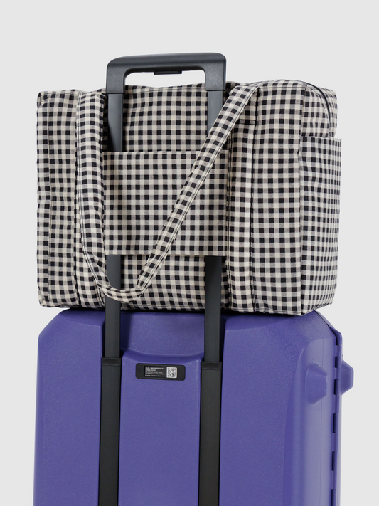 Small Cloud Carry-on | Black & White Gingham
