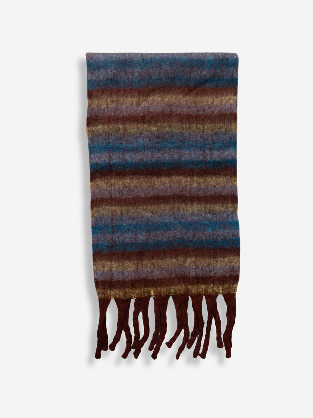 Fuzzy Fringe Scarf | Agate Stripes
