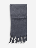 Fuzzy Fringe Scarf | Ash