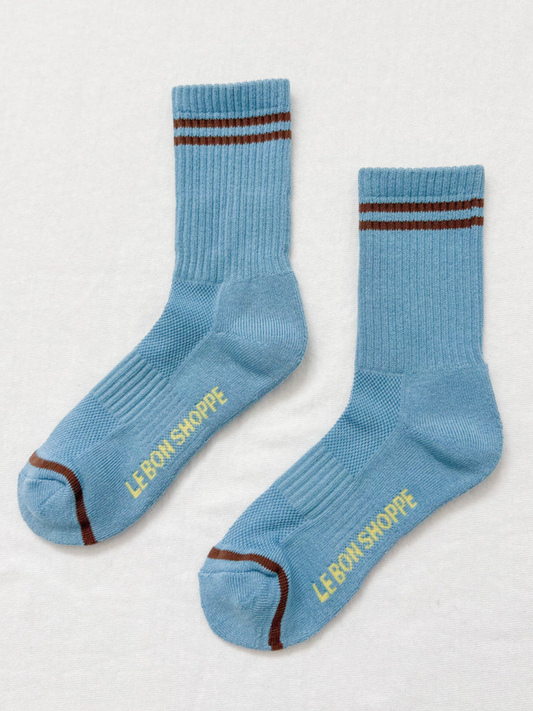 Boyfriend Socks | Powder Blue