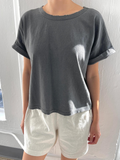 Fille Tee | Washed Black