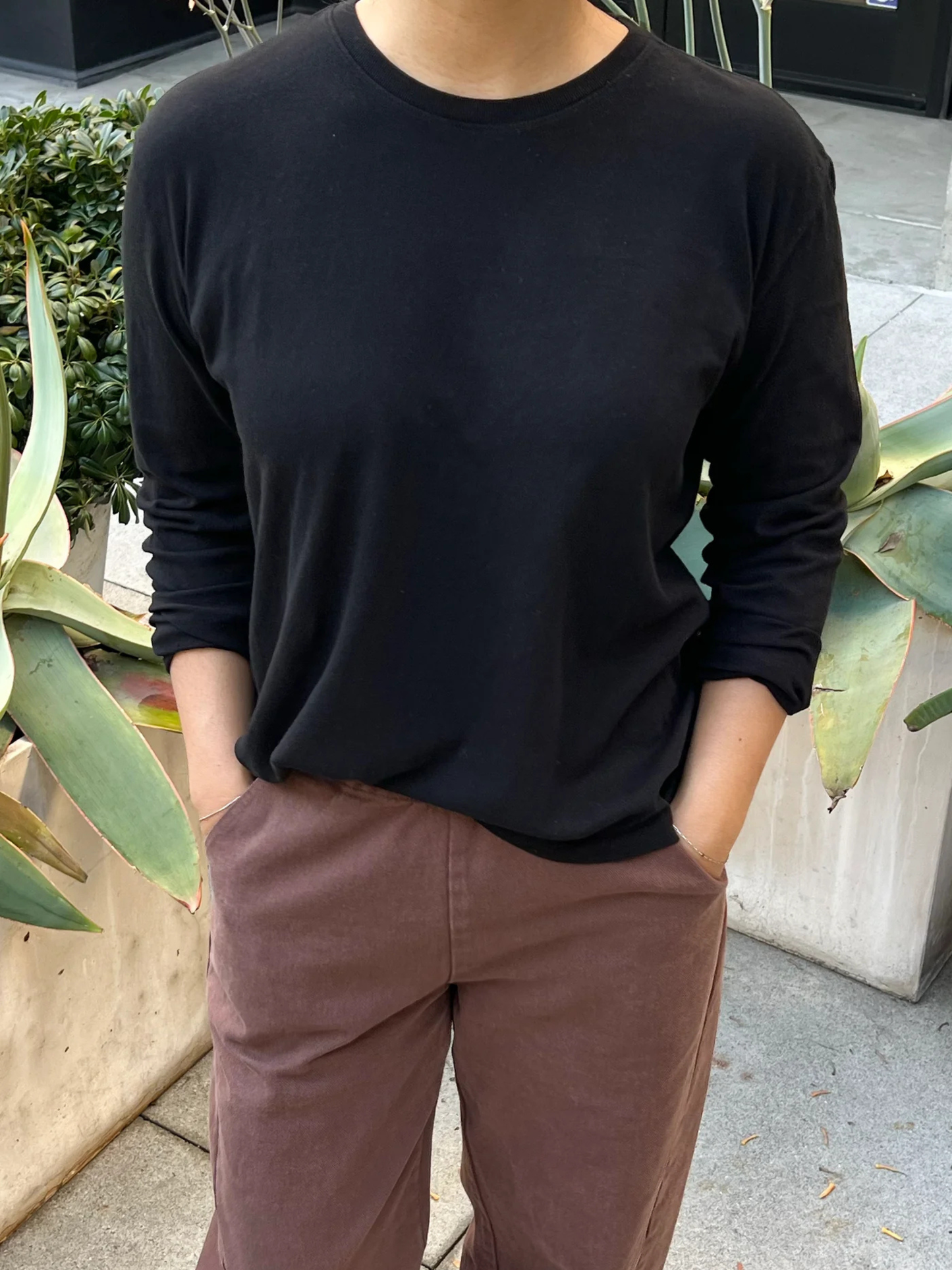 Foundation Long Sleeve Tee | True Black