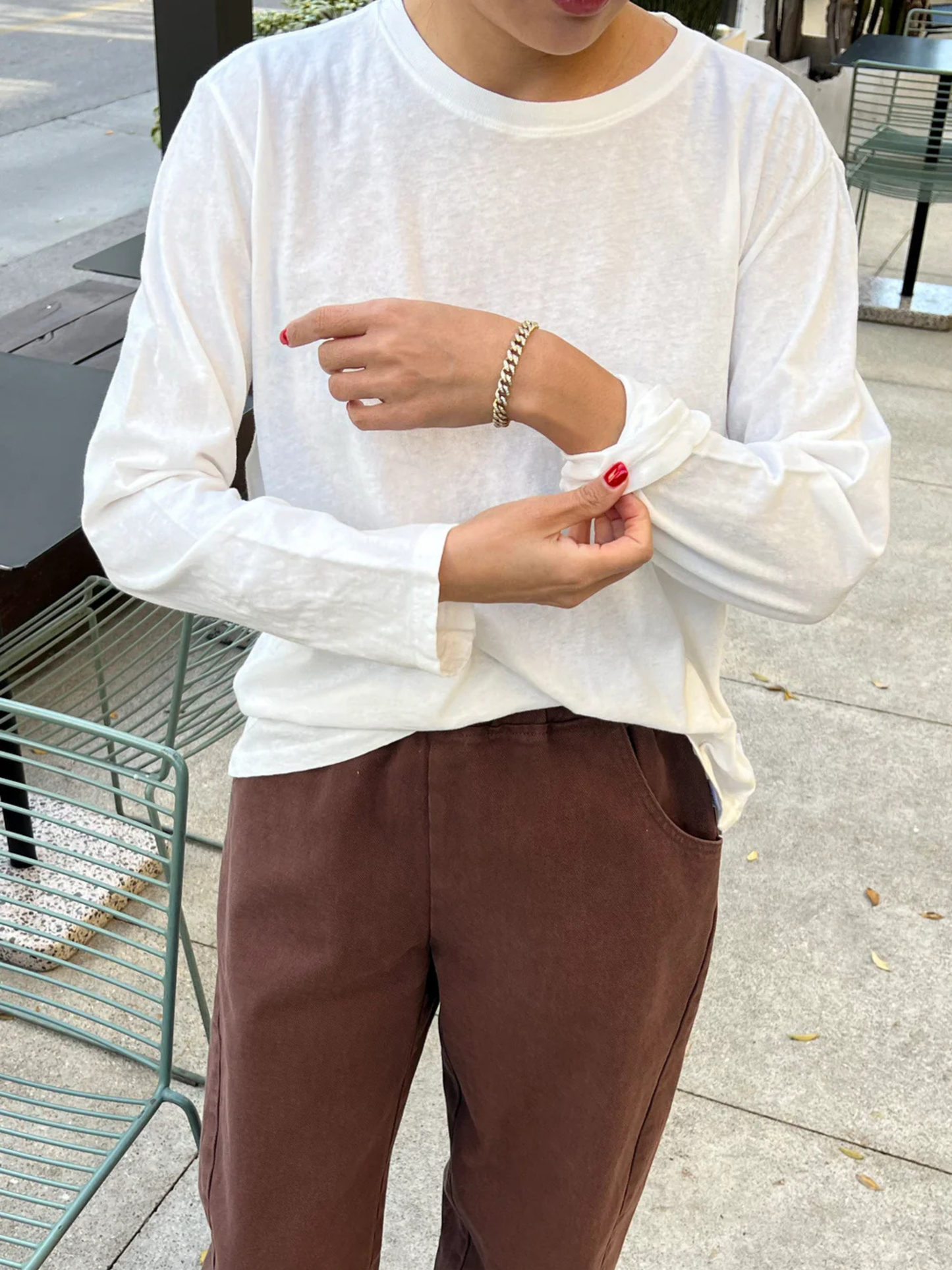 Foundation Long Sleeve Tee | Vintage White