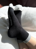 Colour Block Girlfriend Socks | Black Grey
