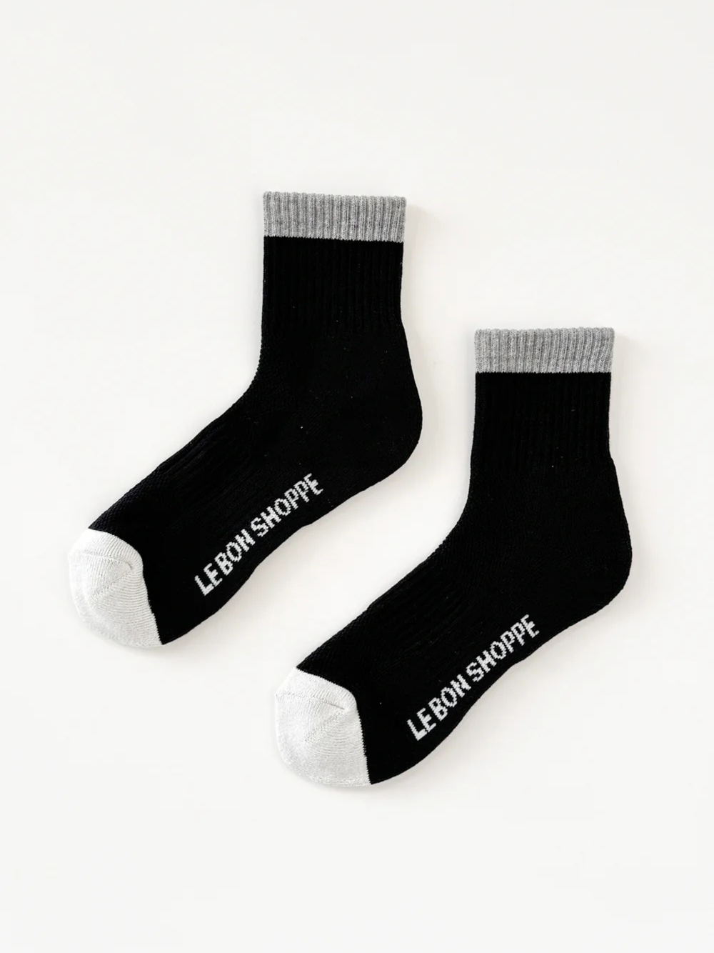 Colour Block Girlfriend Socks | Black Grey