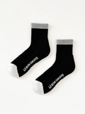 Colour Block Girlfriend Socks | Black Grey