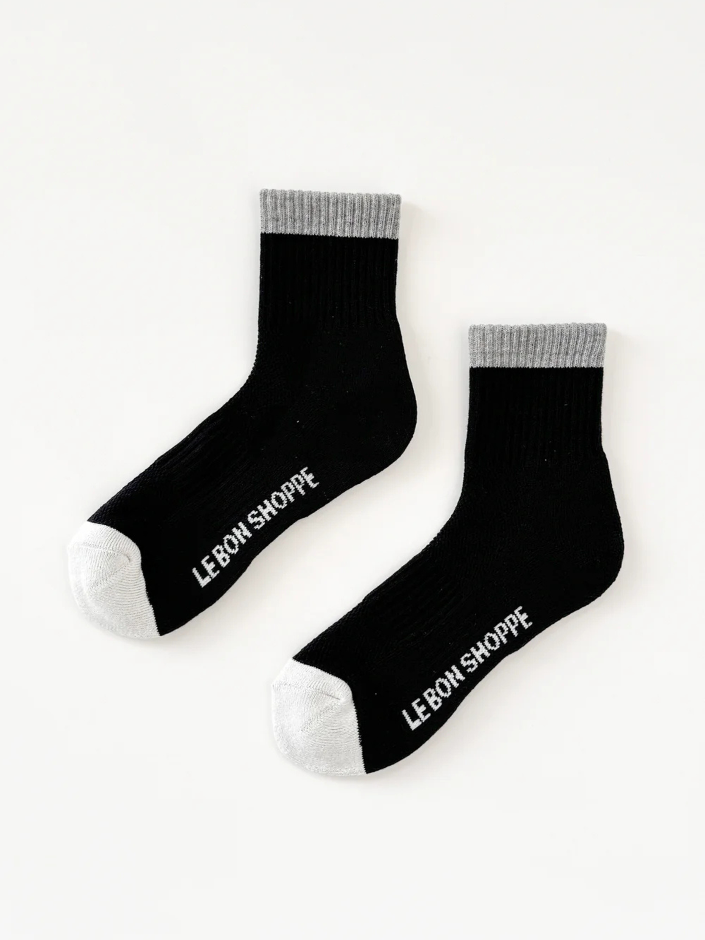 Colour Block Girlfriend Socks | Black Grey