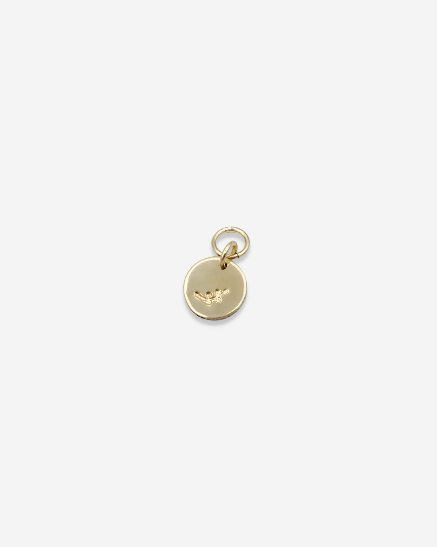 GOLDIE | Hand-Stamped Hoop Charm