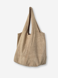 Suede Leather Boho Bag | Beige