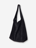 Suede Leather Boho Bag (Single Strap) | Black
