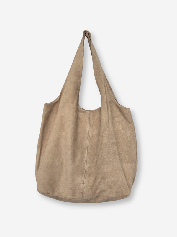 Suede Leather Boho Bag | Beige