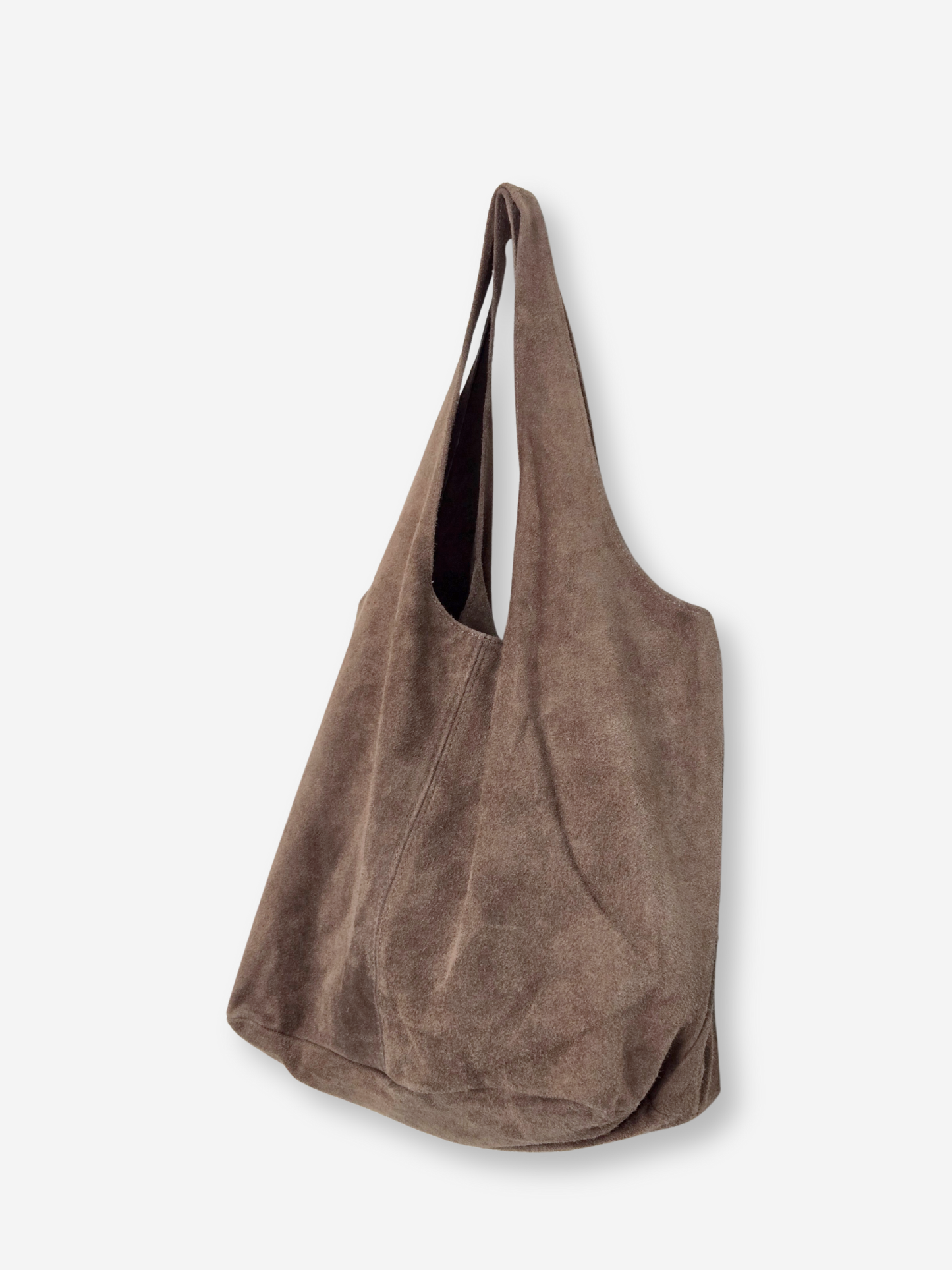 Suede Leather Boho Bag | Mushroom