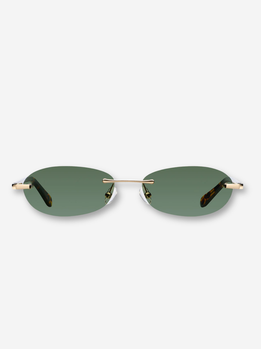 Jina Sunglasses | Gold Olive