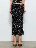 Kiana Asymmetrical Maxi Skirt | Polka Dot