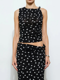 Kiana Sleeveless Top | Polka Dot