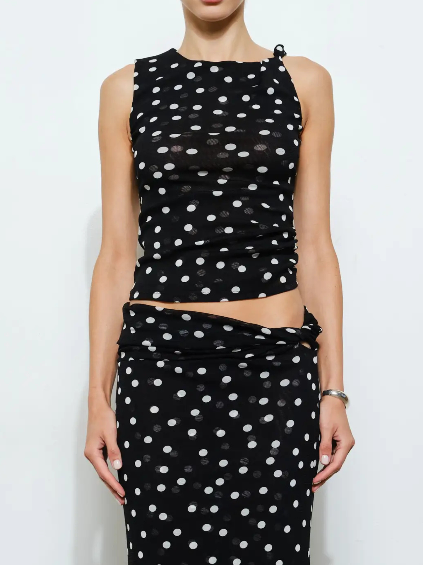 Kiana Sleeveless Top | Polka Dot