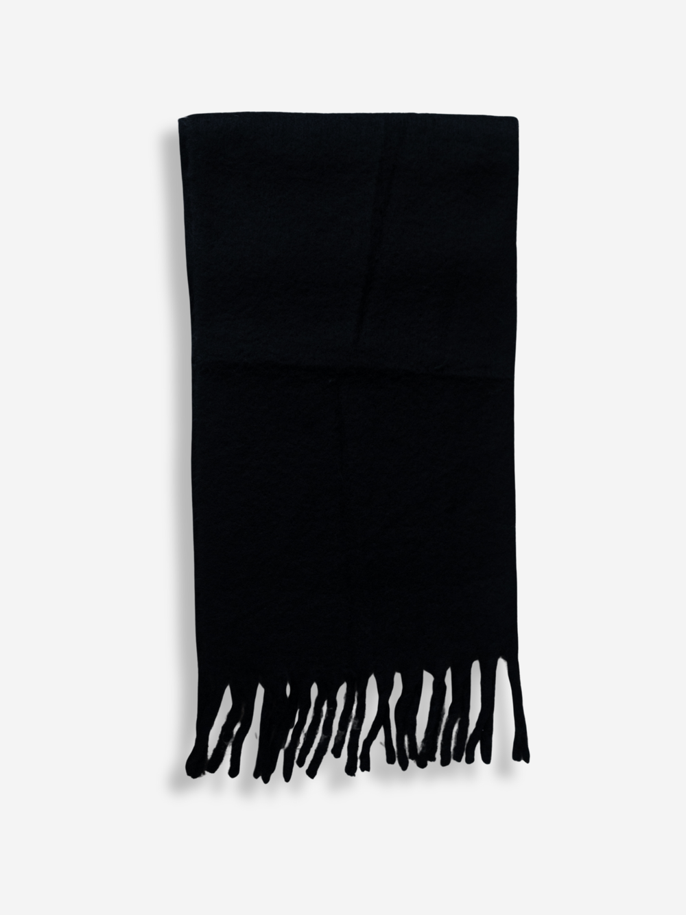 Fuzzy Fringe Scarf | Noir