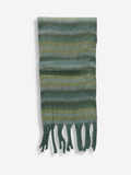 Fuzzy Fringe Scarf | Peridot Stripes