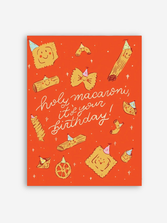 Holy Macaroni Birthday Card