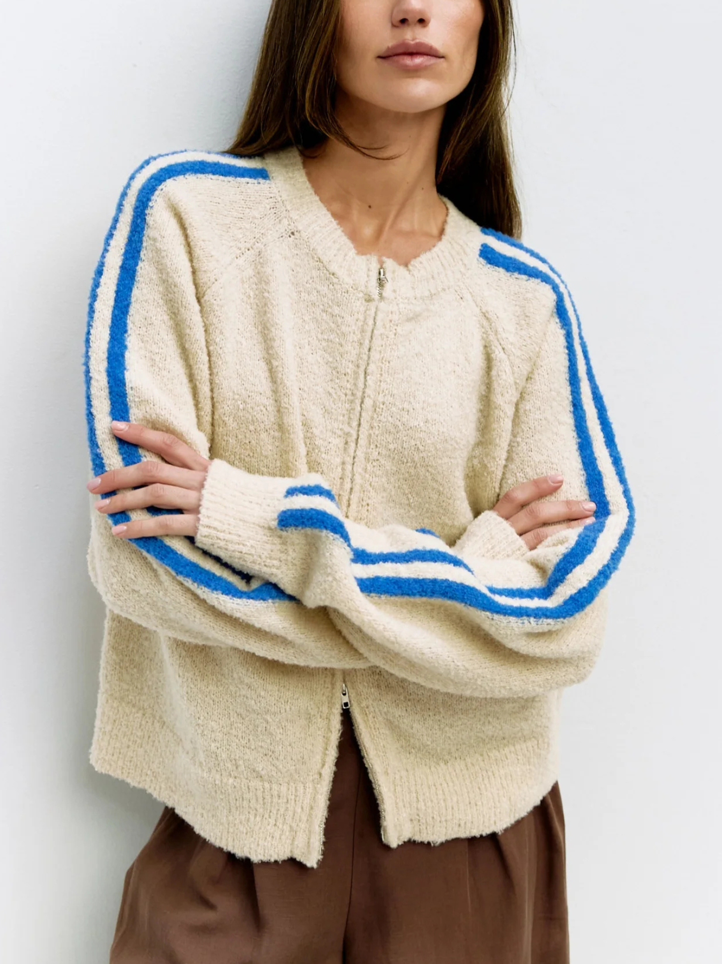Reba Sweater | Cream Blue