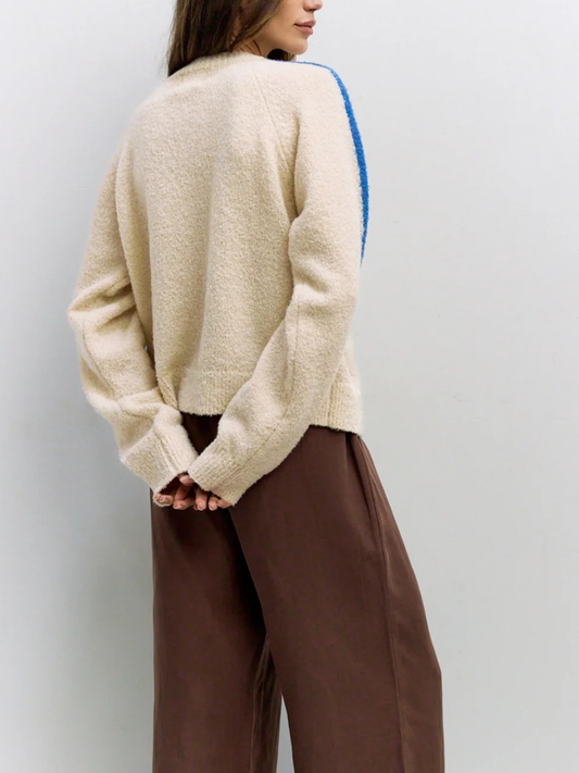 Reba Sweater | Cream Blue