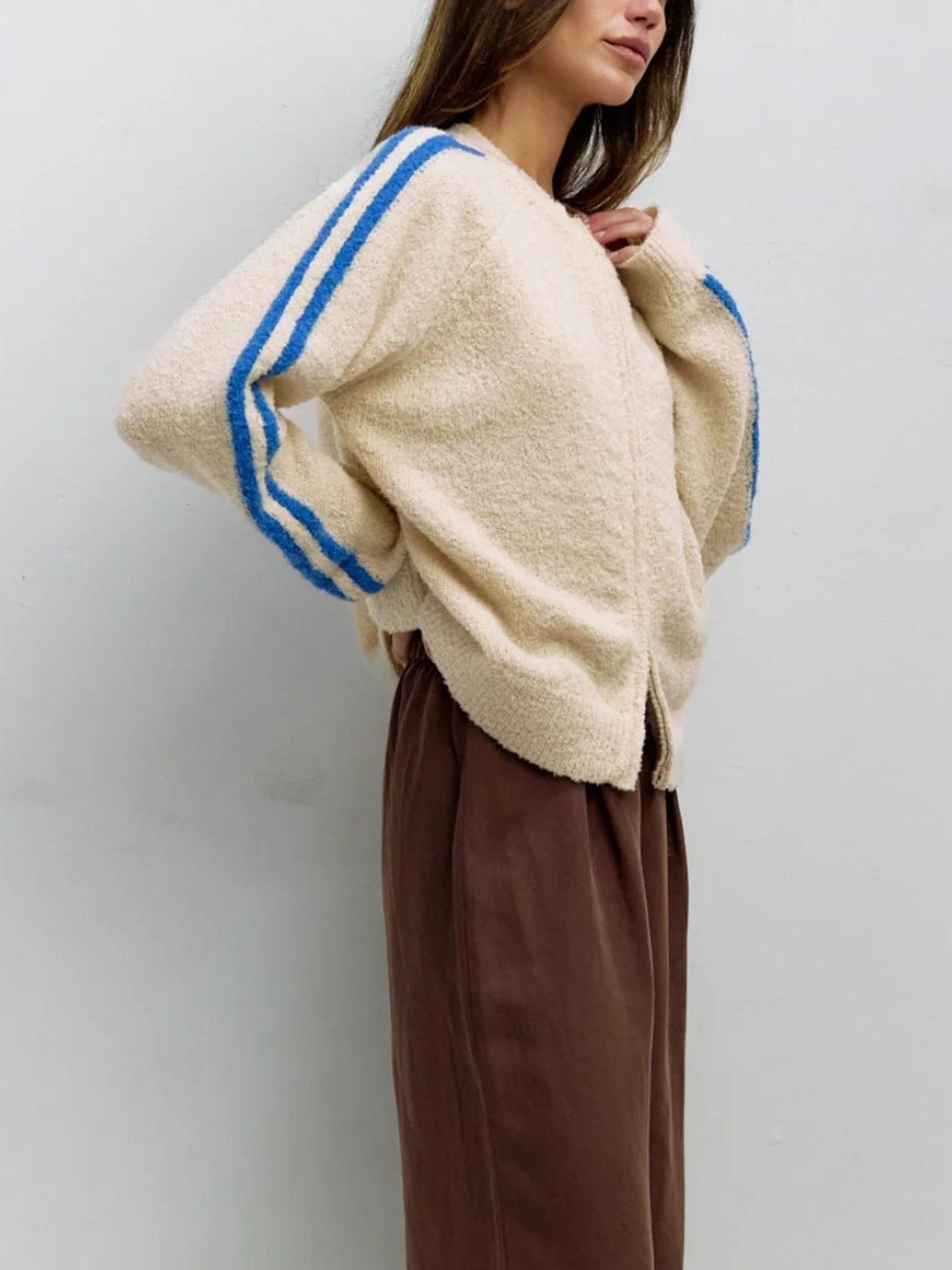 Reba Sweater | Cream Blue