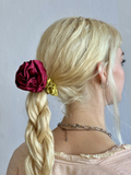 Rosette Scrunchie | Cranberry