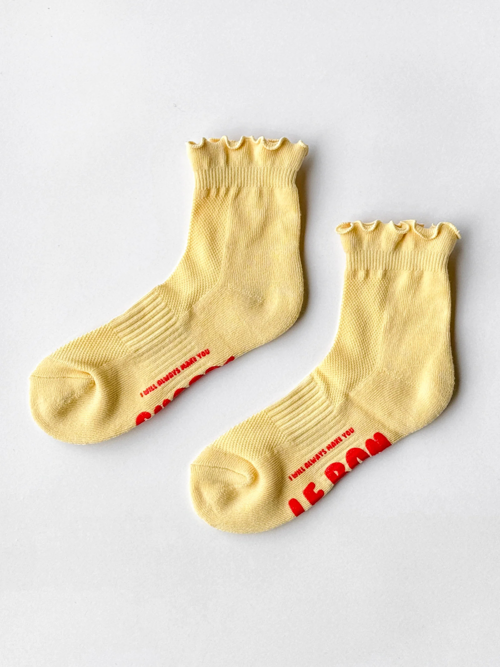 Ruffled Crew Socks | Banana Cream