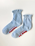Ruffled Crew Socks | Periwinkle