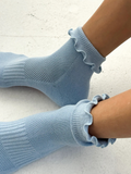 Ruffled Crew Socks | Periwinkle