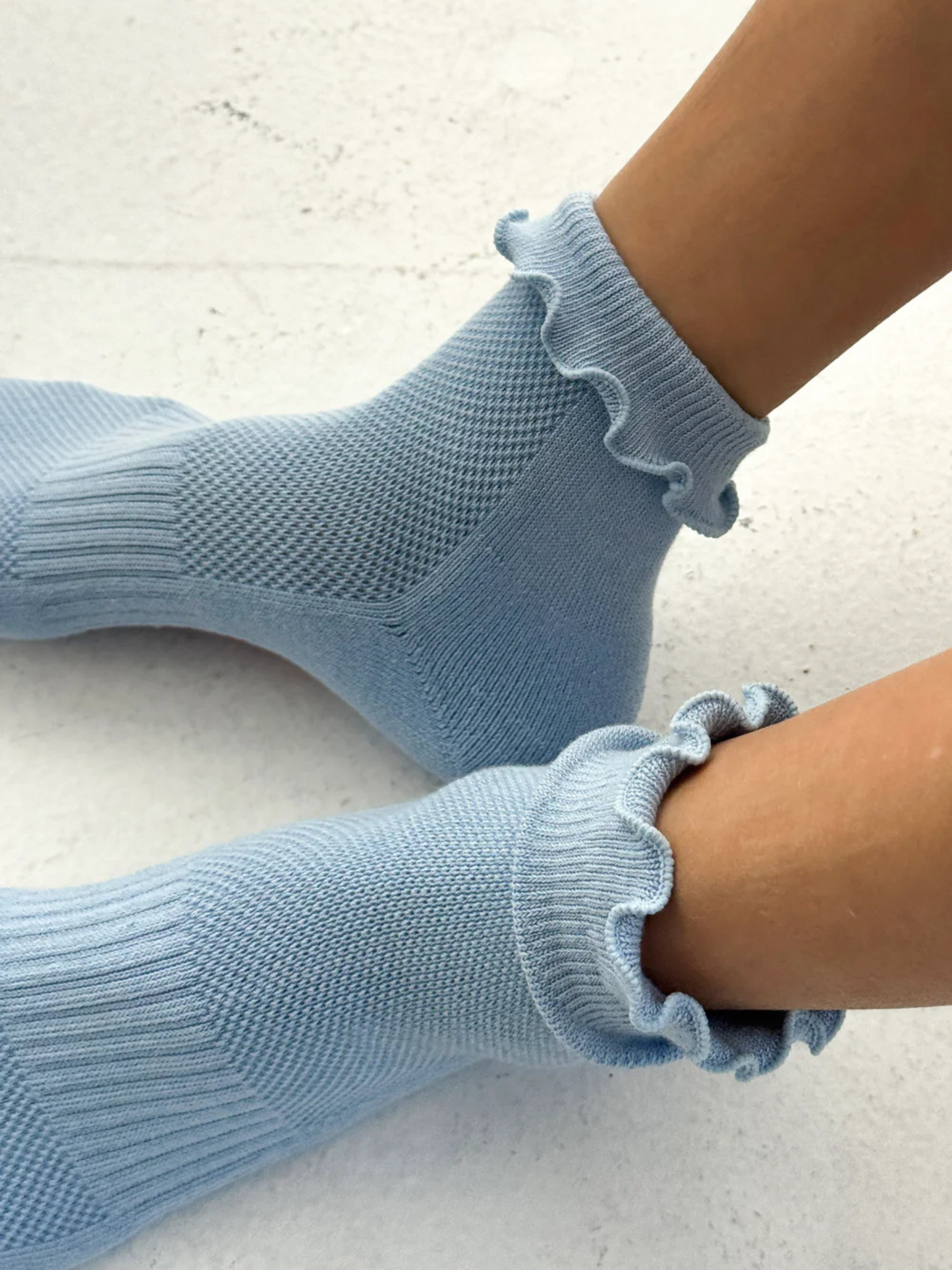 Ruffled Crew Socks | Periwinkle