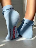 Ruffled Crew Socks | Periwinkle