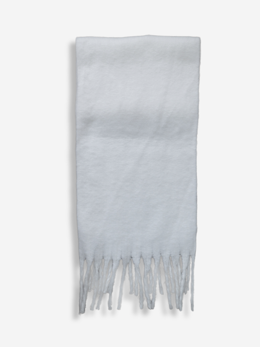 Fuzzy Fringe Scarf | Snowflake