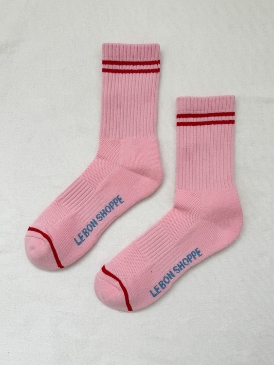 Boyfriend Socks | Amour Pink