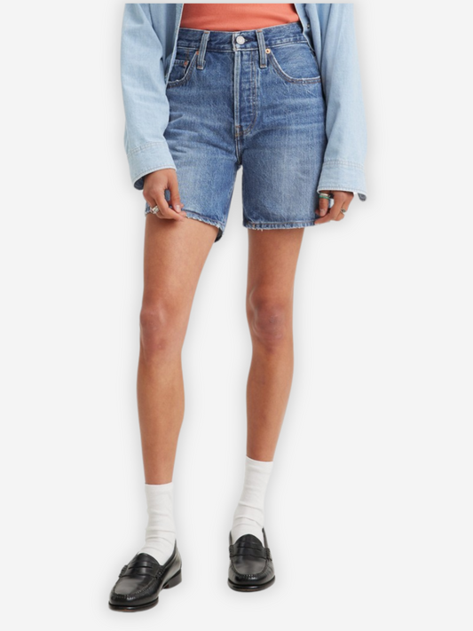 501 Mid Thigh Women's Shorts | Blue Beauty