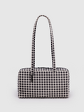 Nylon Bowler Bag | Black & White Gingham