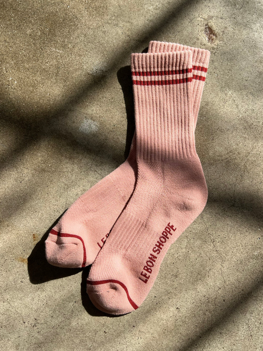 Boyfriend Socks | Vintage Pink