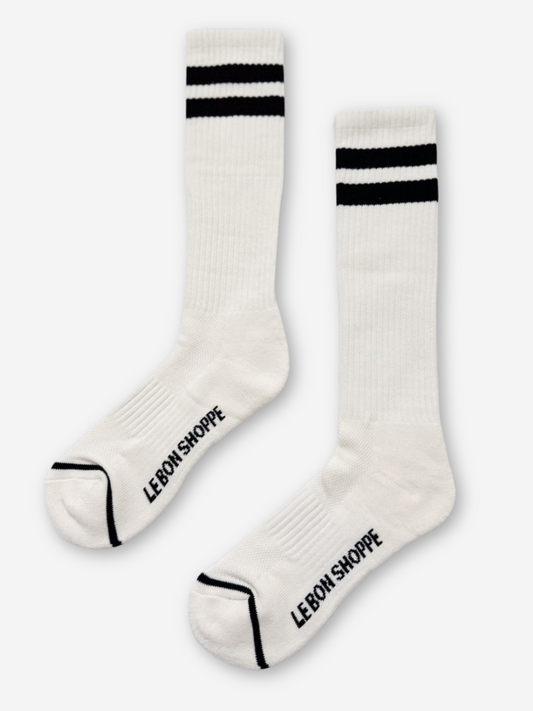 Knee High Boyfriend Socks | Cream