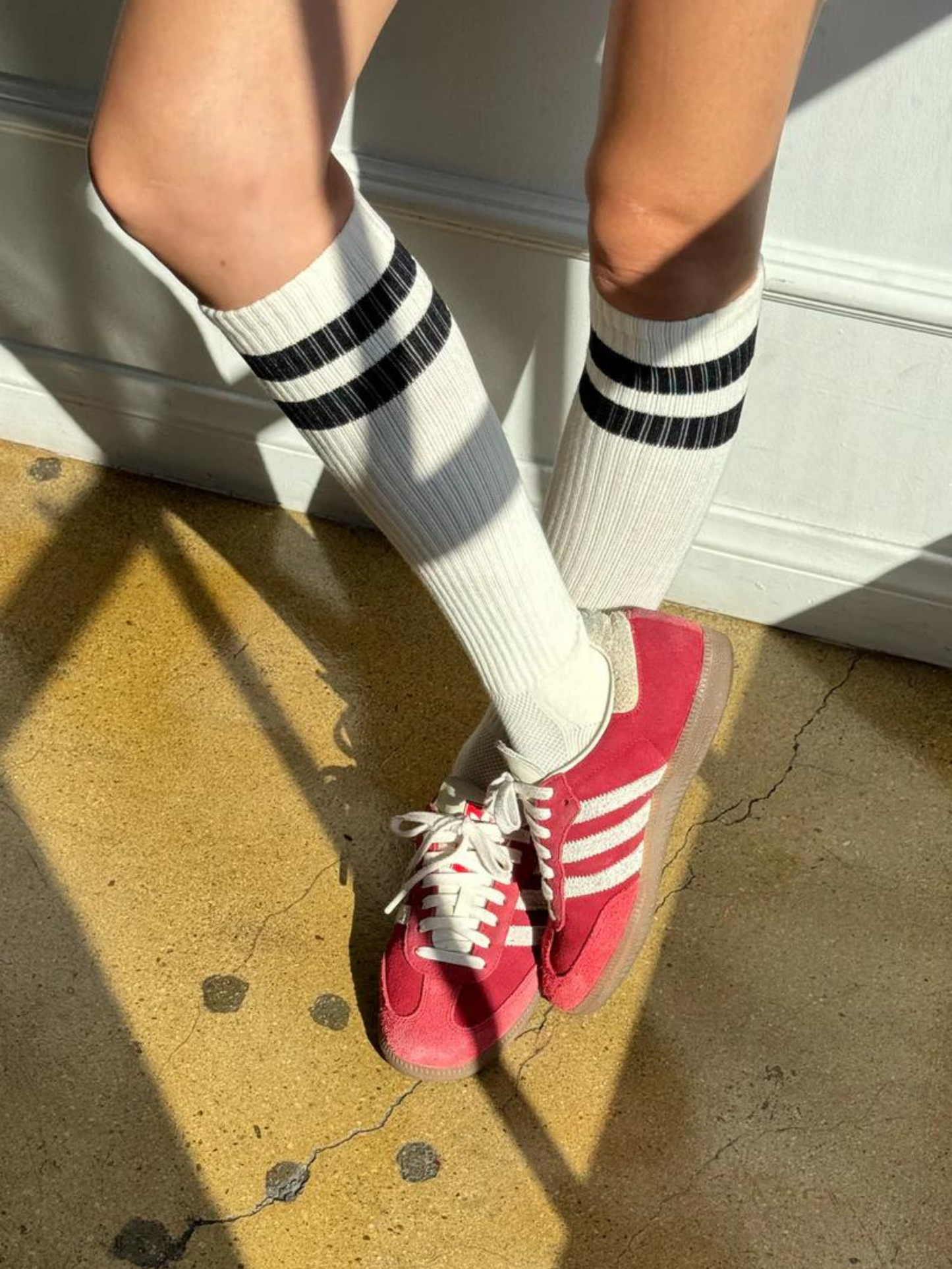 Knee High Boyfriend Socks | Cream