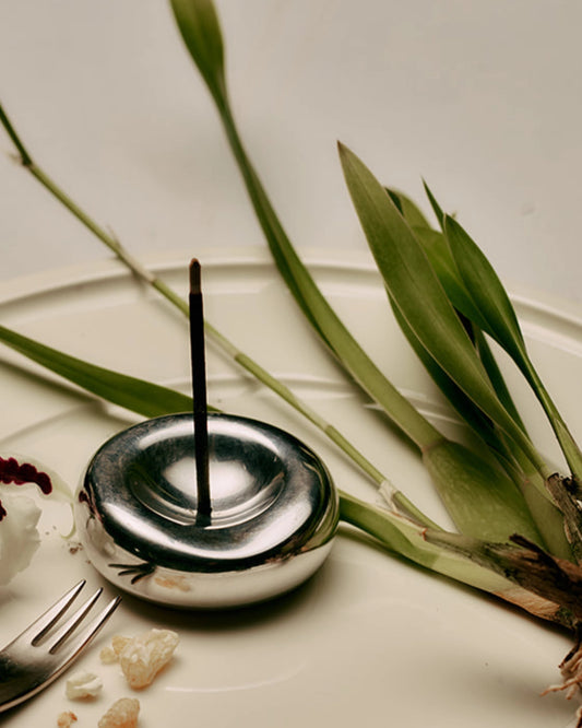 Gentle Habits Chrome Incense Holder